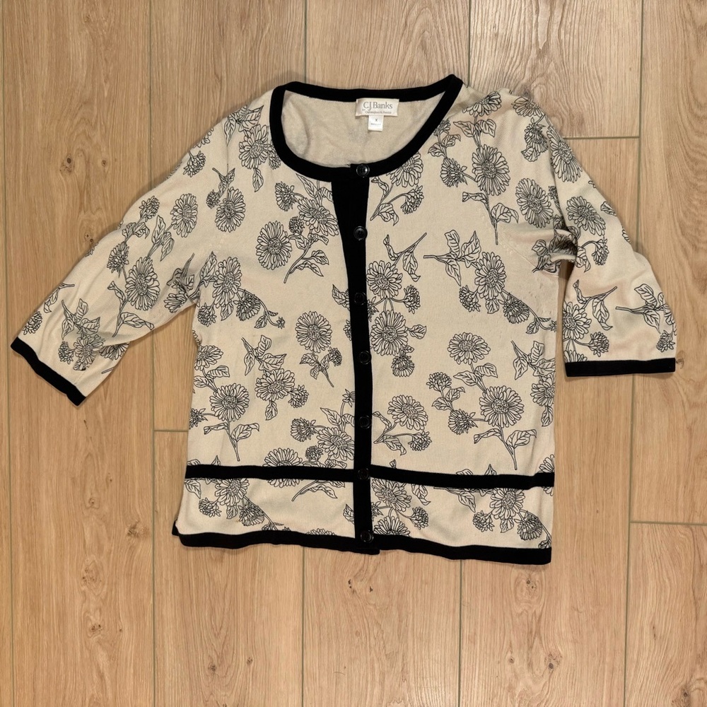 CJ Banks Sunflower Sweater Size X